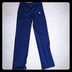 Navy blue Adidas workout pants