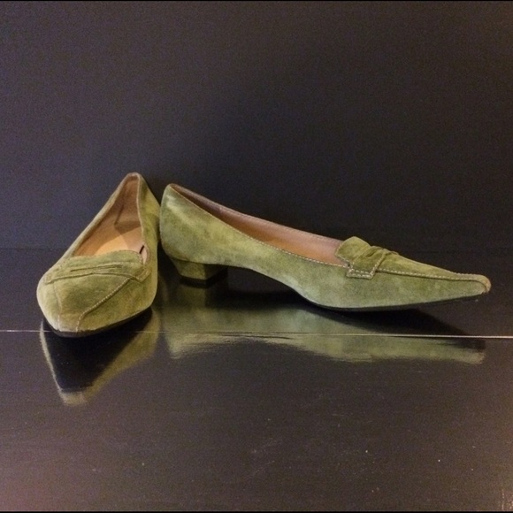 J. Crew Green Suede Princeton Penny Loafer