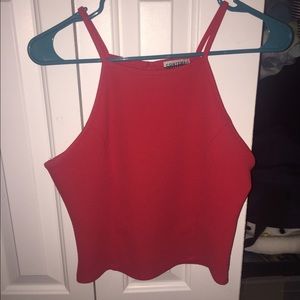 Red crop top