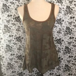 Camo burn out racer back tank