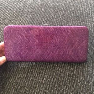 Purple Faux Snake Skin Wallet