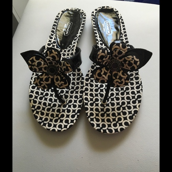 coach flower sandals
