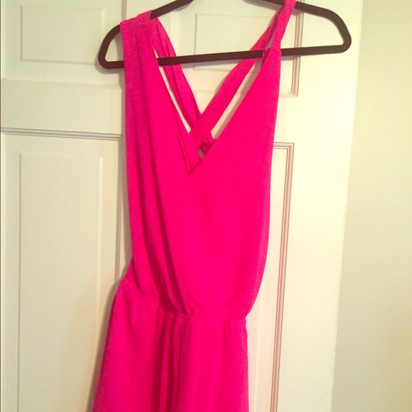 Hot pink romper