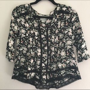Anthropologie floral swing top by Maeve, size 00P