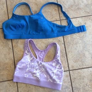 2 Champion sports bras, M
