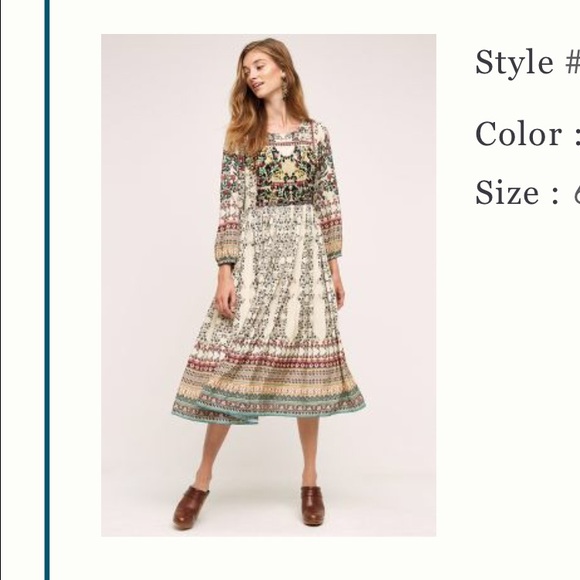 Anthropology far field midi dress