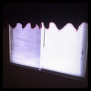 Deep rich red wine color valances-velvety