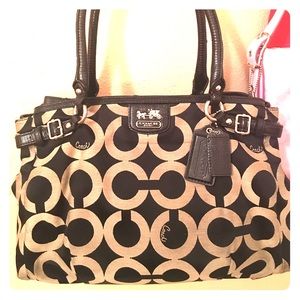 Coach Madison Op Art Shoulder Handbag