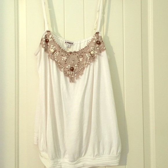 Beaded detail under shirt