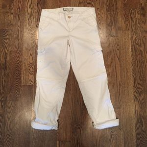 Abercrombie & Fitch Pants - White Cargo Ankle cropped Pants Abercrombie 4 Abercrombie & Fitch Pants - White Cargo Ankle cropped Pants Abercrombie 4