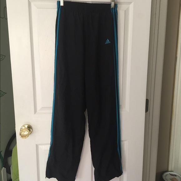 Navy blue adidas track pants