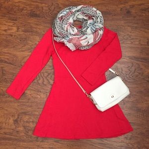 Zara red sweatshirt dress