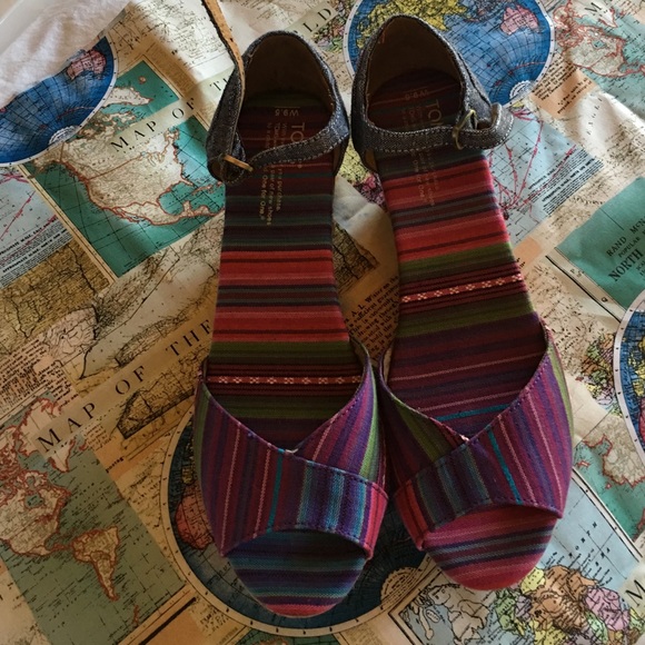 Toms wedge colorful sandal