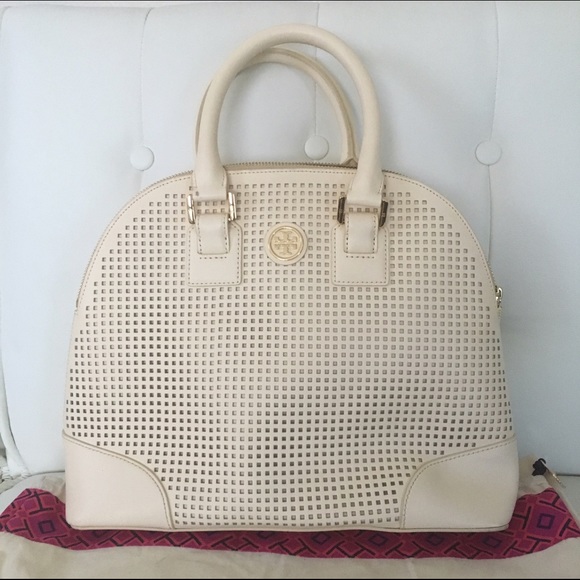 Tory Burch Robinson Small Perforated Dome Satchel