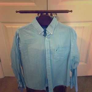 Nautical Ocean Washed Button Down Poplin Shirt