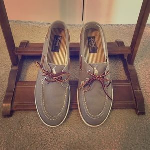 Hardly worn Ralph Lauren canvas boat shoes