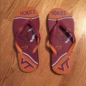Virginia Tech Hokies flip flops