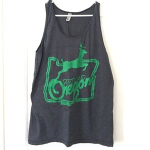 Graphic Tank Grey Portland Oregon hipster