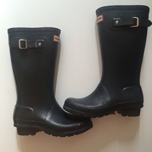 Hunter Dark Navy Original Kids Rain Boots