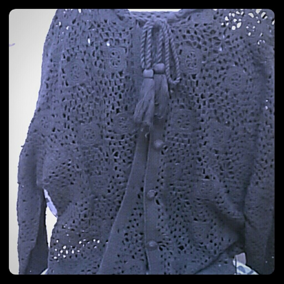 Black knit sweater