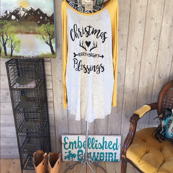 Tops - Christmas blessings plus size top