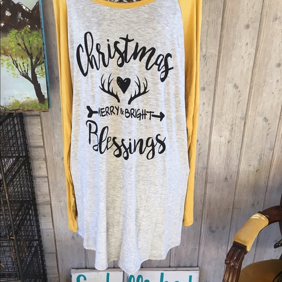 Christmas blessings plus size top - Picture 2 of 3