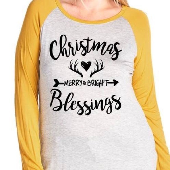 Christmas blessings plus size top - Picture 3 of 3