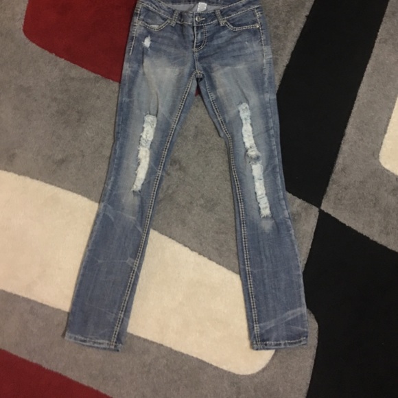 Blue Asphalt Skinny Jeans