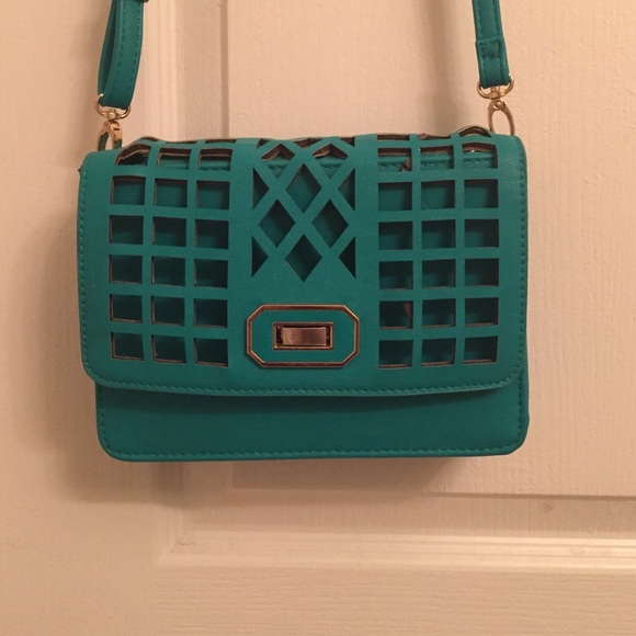 Cute teal cross body purse