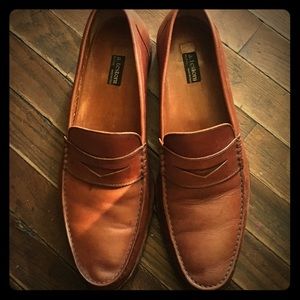 Brown leather a testoni penny loafers