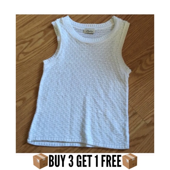White knit tank top