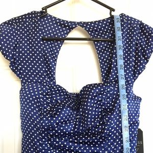 Guess dress vintage style blue polka dot