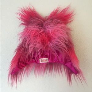 Faux Fur Winter CHIA Hat in multicolored pink