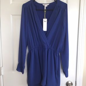 NWT BCBG blue short romper