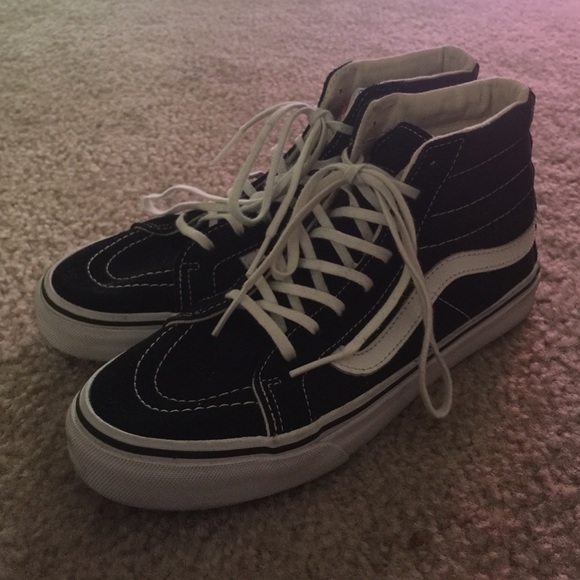 *New* black slim sk8 hi vans