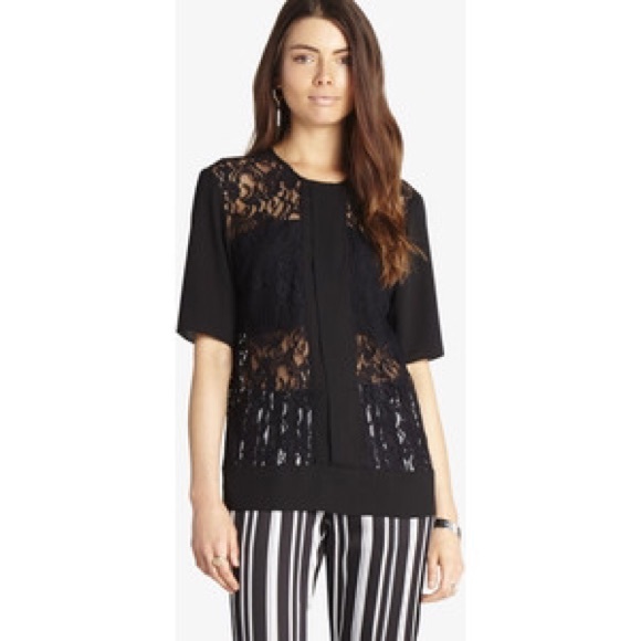 Bcbgeneration Black Lace Top
