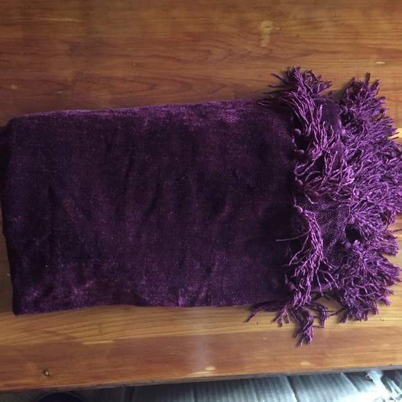 Deep rich Red wine/burgundy  velvety throw