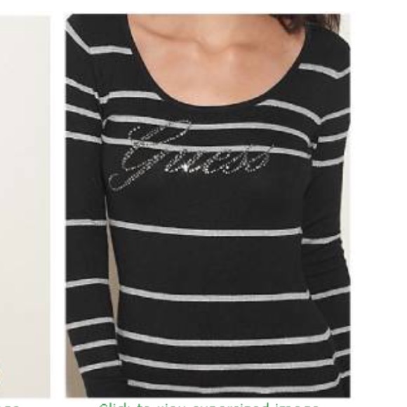 NEW GUESS ENCHANTED SCOOP NECK LOGO SWEATER TOP - Picture 2 of 4