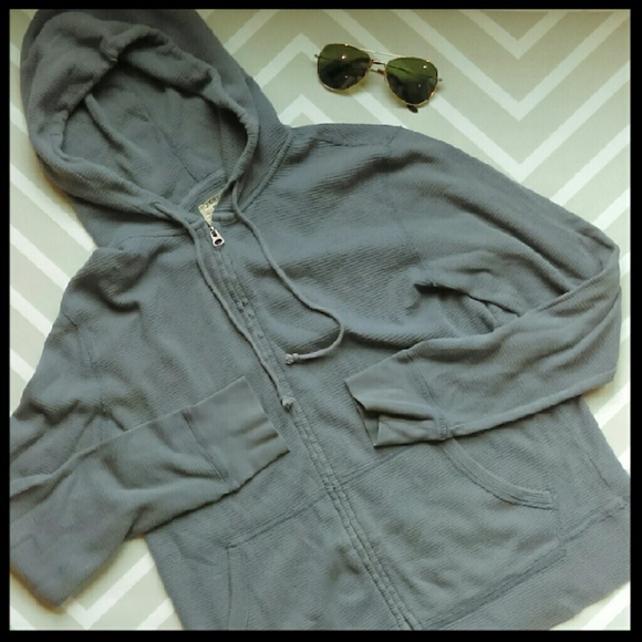 {Mens} J. Crew Vintage thermal hoodie