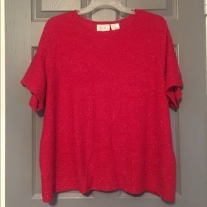 Sparkly red top