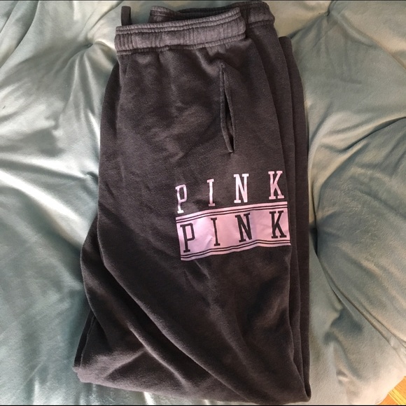 Purple & grey Victoria secret boyfriend sweatpants