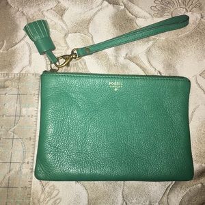 Fossil Pebbled Leather Wristlet