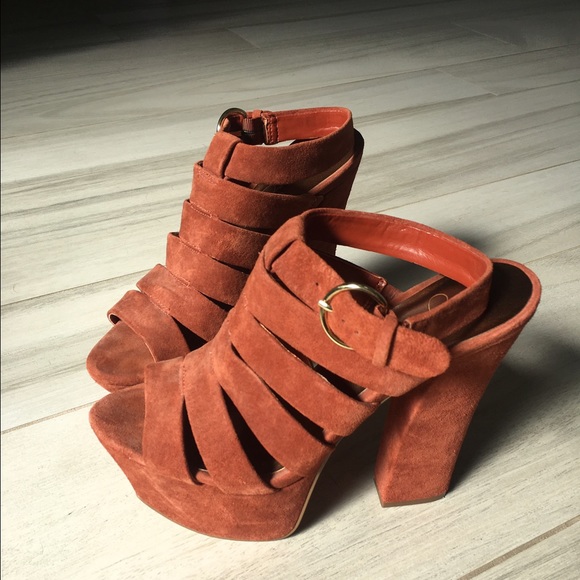Jessica Simpson Burnt Sienna Pai Platform Sandals
