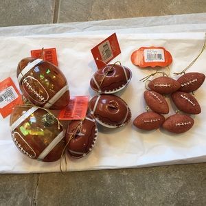 Other - NWT Football ornaments set of seven Other - NWT Football ornaments set of seven