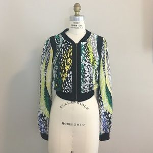 NWT BCBG Mesh Back Bomber