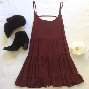Brandy Melville Jada Dress burgundy