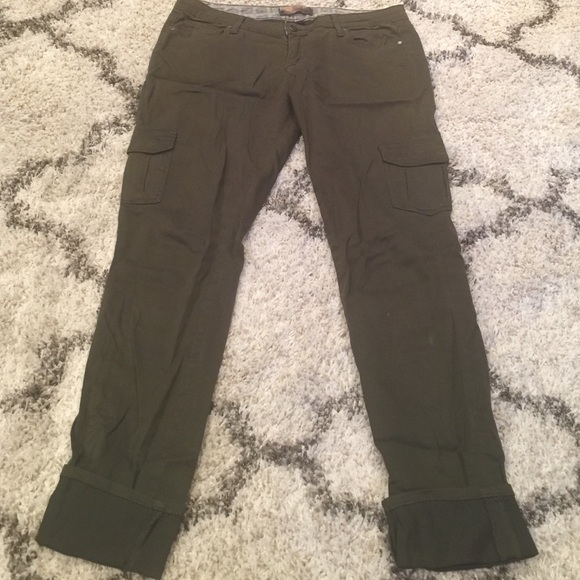 Paige olive cargo skinny
