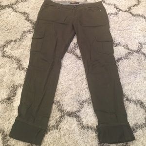 Paige olive cargo skinny