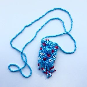 90s Beaded Coin Purse Necklace