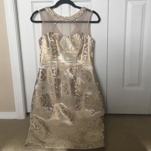 Gold cocktail party dress
